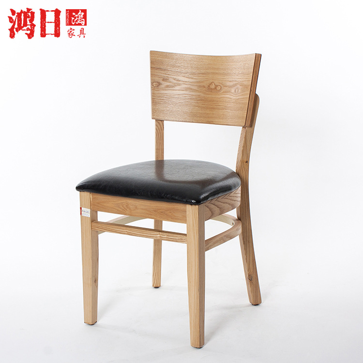 Western food cafe solid wood dining table and chair