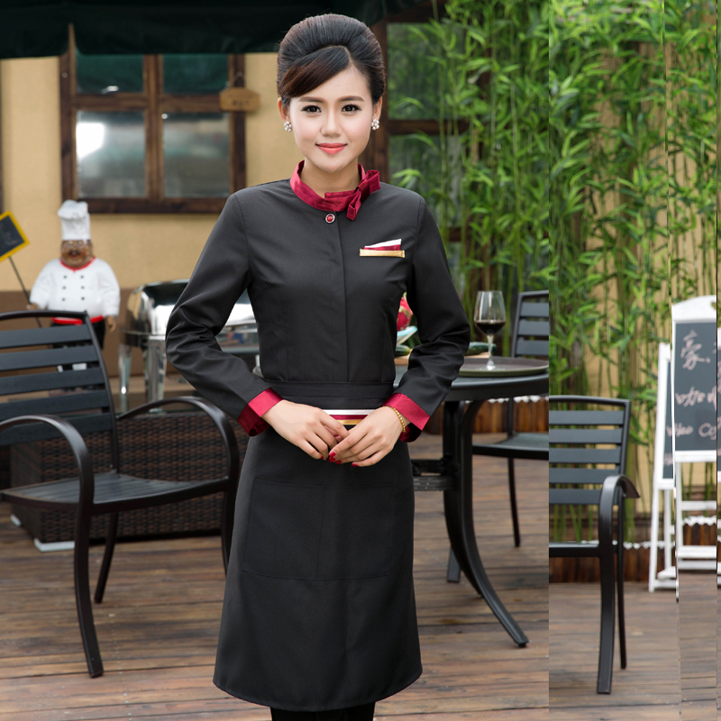 Hotel work clothes autumn and winter western restaurant clothes