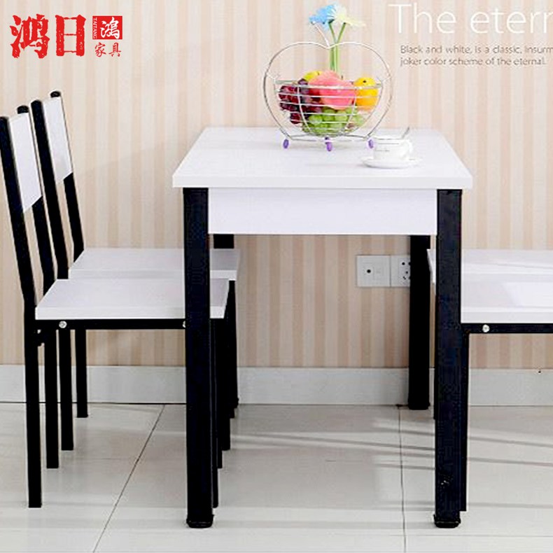 Square dining tables are used in home dining rooms