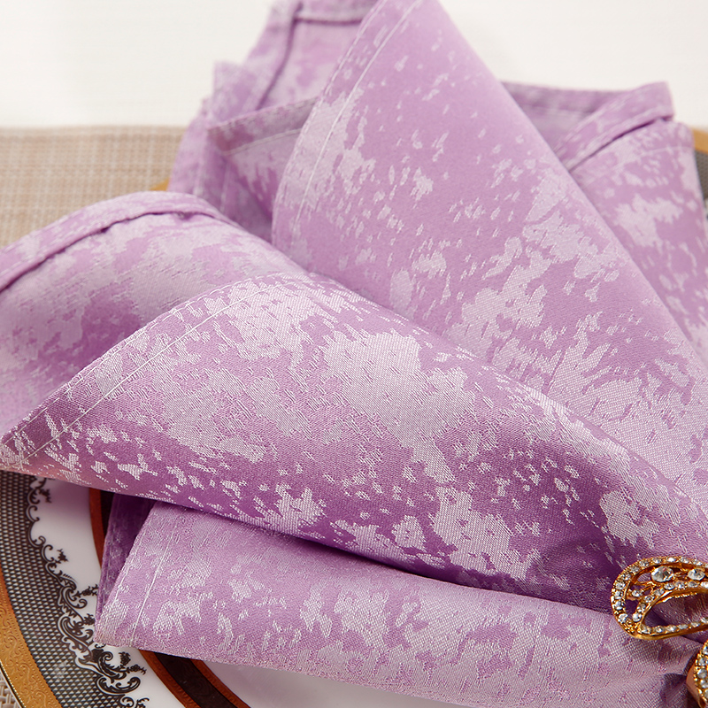Purple printed cloth napkin