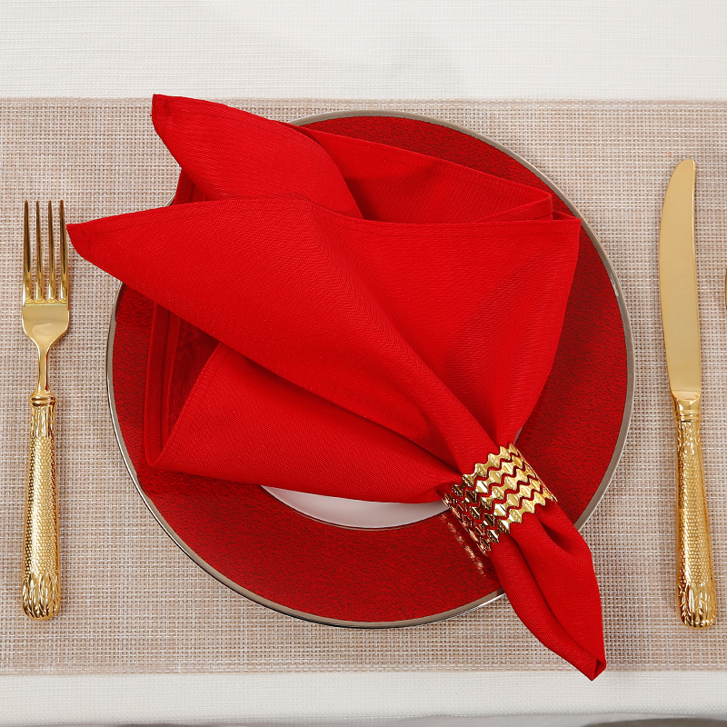 Solid red cloth napkin