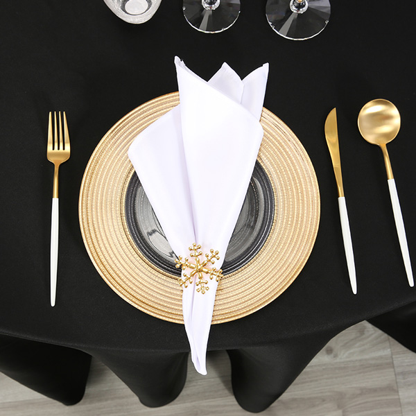 Black reversible satin tablecloth