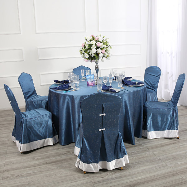 Sea and sky color jacquard tablecloth