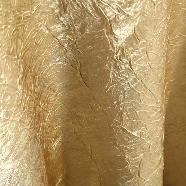 Shimmering gold crepe tablecloth