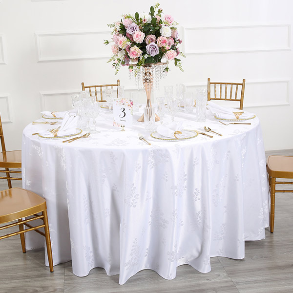 White Friendship flower tablecloth