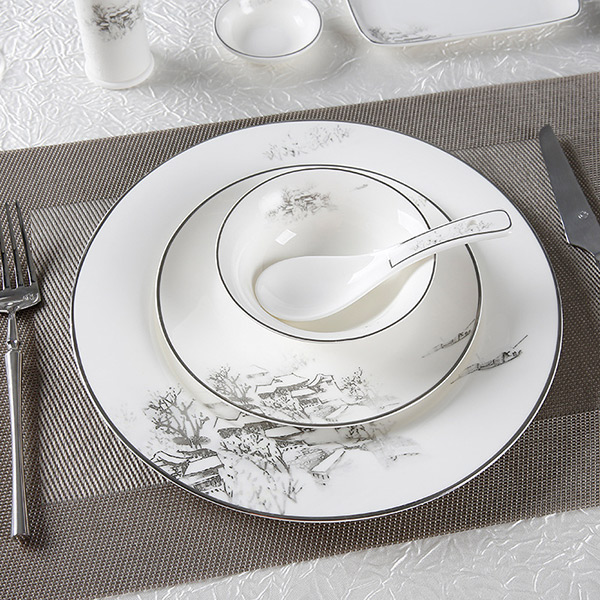 Ink Jiangnan bone China table tableware