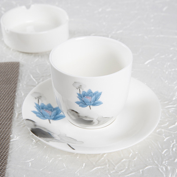 Blue lotus bone China tableware