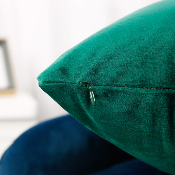 Green flannel throw pillow