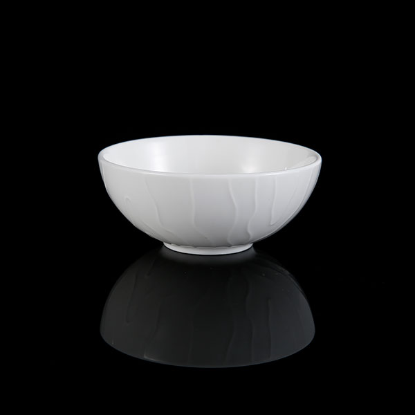 Bar shaped round bowl with quicksand grain